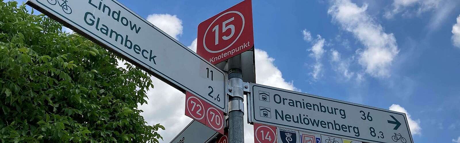 Knotenpunkt Radwegweiser