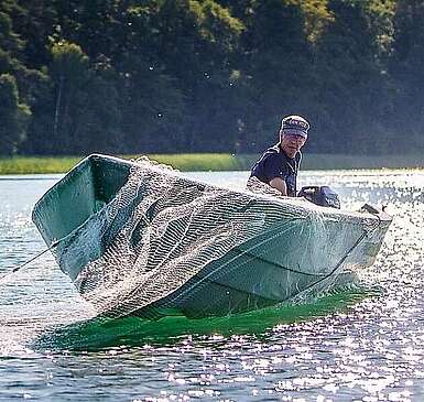 Fischen im Stechlinsee